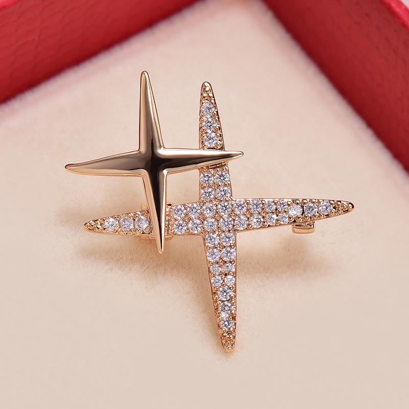 ブローチ おしゃれ スター 露出 防止 バックル チェスト 目 見えい 隠し バックル レディース メンズ ..