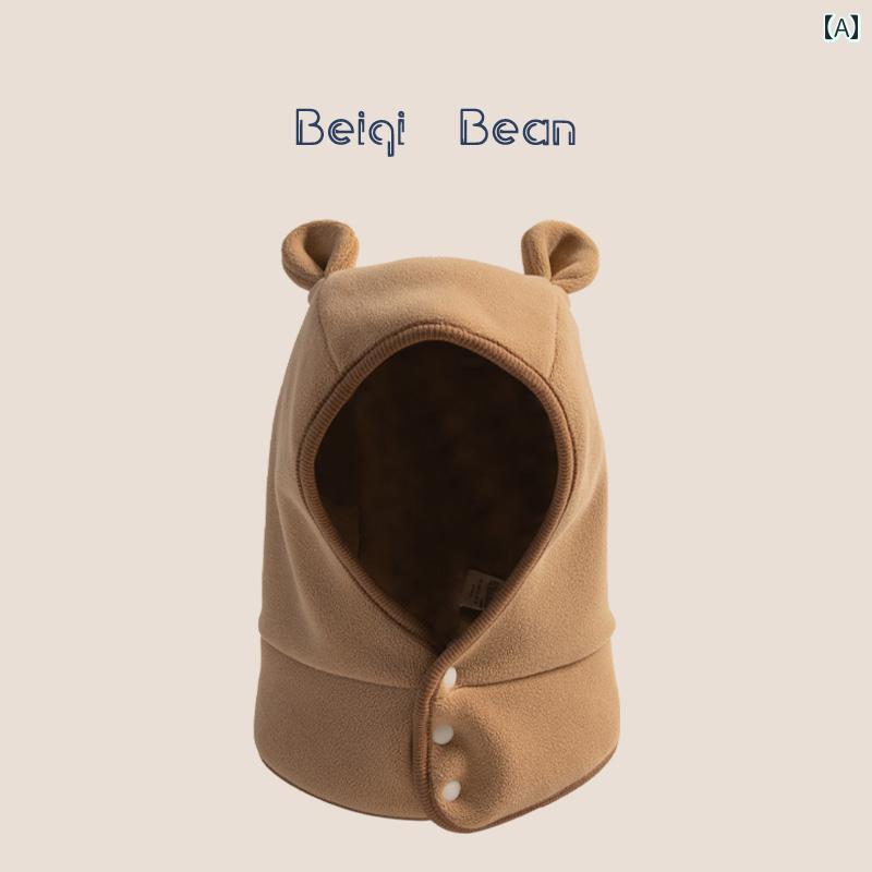 帽子 防寒 おしゃれ キッズ ベビー 帽子 スカーフ 一体型 秋冬 ベビー 暖かい ぬいぐるみ 帽子 男の子 ..