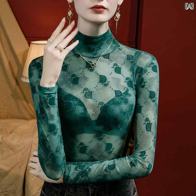 トップス レディース 春 魅惑的 ハイネック ラテン ダンス 練習 服 女性 長袖 社交ダンス 標準 モダン トレーニング 服