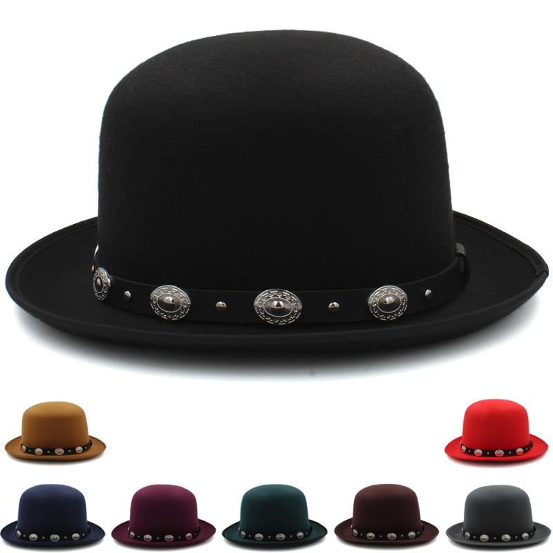 ハット おしゃれ やや 大きめ 春秋冬 レトロ ウール ハット メンズ レディース ハット 短い つば