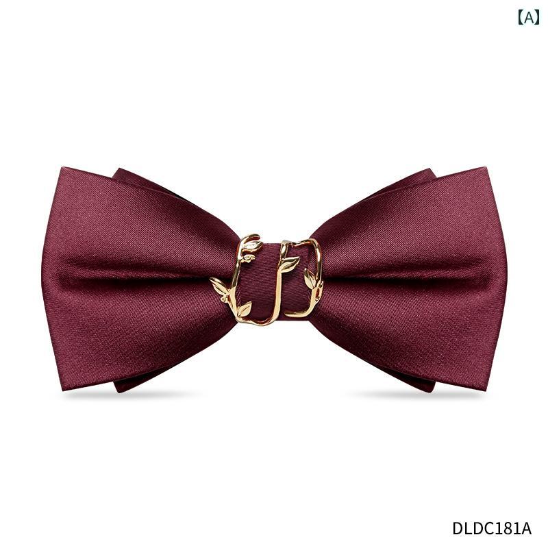 メンズ アクセサリー 蝶 ネクタイ おしゃれ ボウタイ 結婚式 新郎 ベスト マン フォーマルスーツ シャツ 赤 ハイエンド 黒