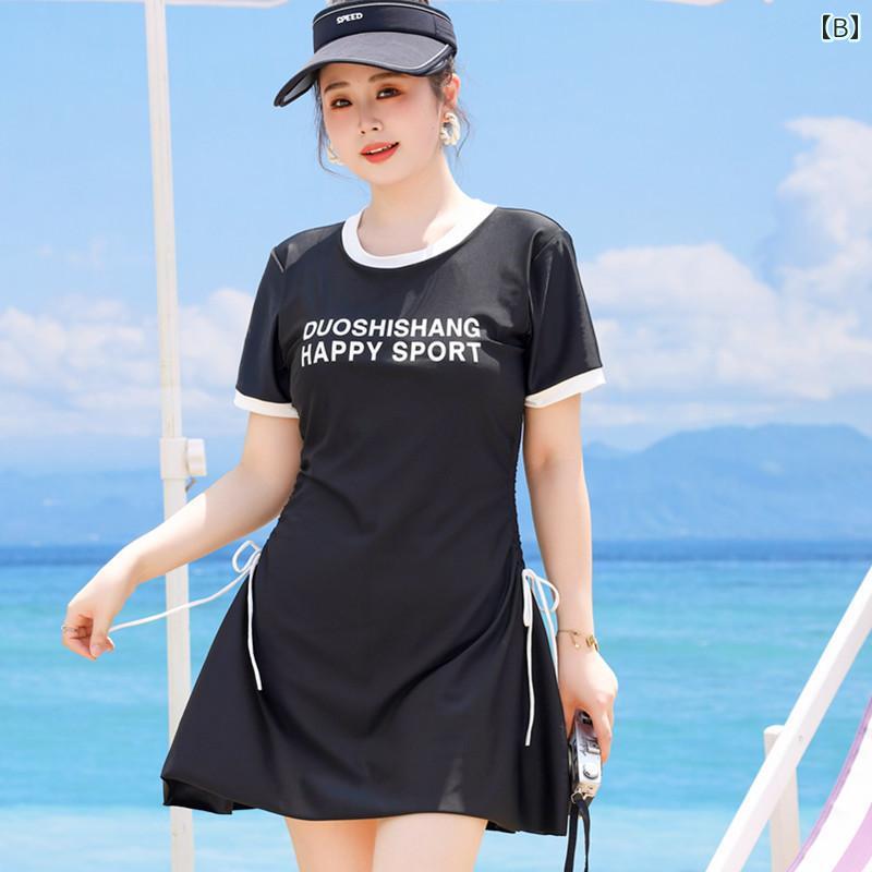 レディース 水着 体型カバー 大きめサイズ かわいい リゾート水着 夏レジャー プール ビーチ 海水浴 追加 大きく レディース 温泉 旅行 ワンピース ボクサー アングル スリム 見せ 体型カバー ぽっちゃり 女の子