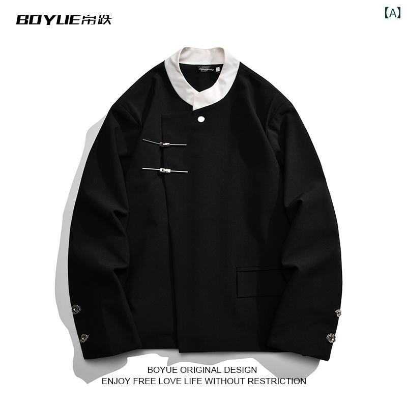 ジャケット メンズ ファッション 中国 唐装 エスニック レトロ スタンドカラー カジュアル 民族風