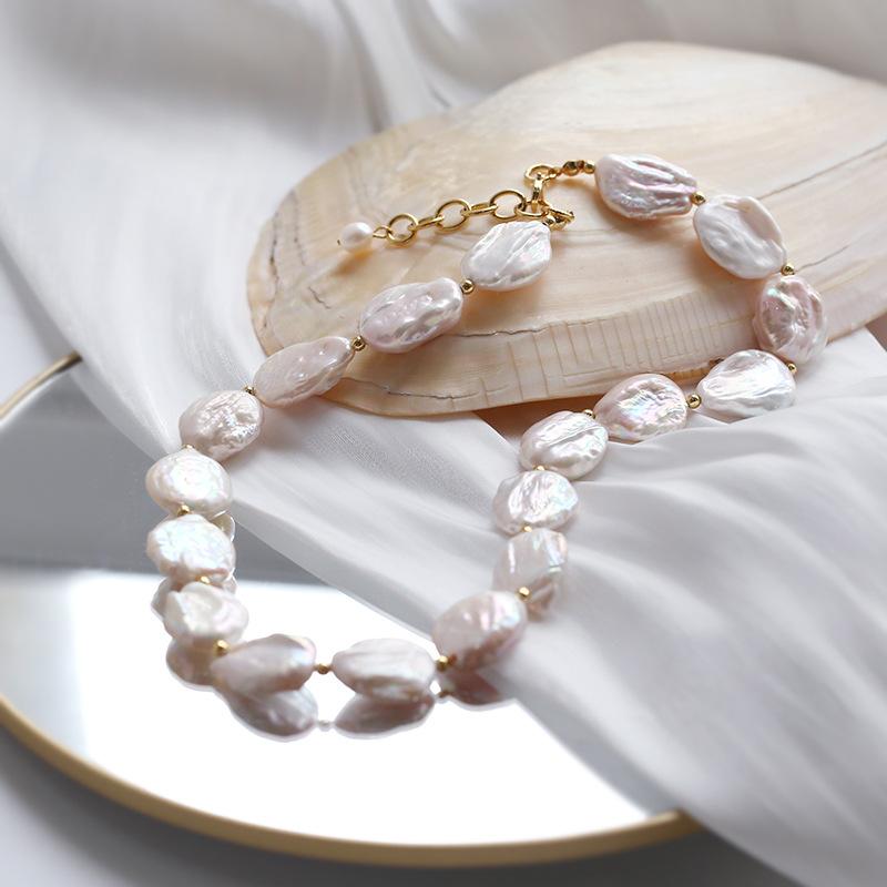 SWAROVSKI - レディース おしゃれ 小物 アメリカン レディース ナチュラル バロック パールネックレス シンプル チェーン レトロ シェルカラー かわいい 個性