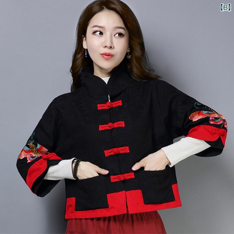 チャイナドレス レディース モダン 新中華風 高級感 エレガント 上品 ミディ丈 ポロ襟 ノースリーブ ピンク 春夏 ワンピース お呼ばれ パーティー