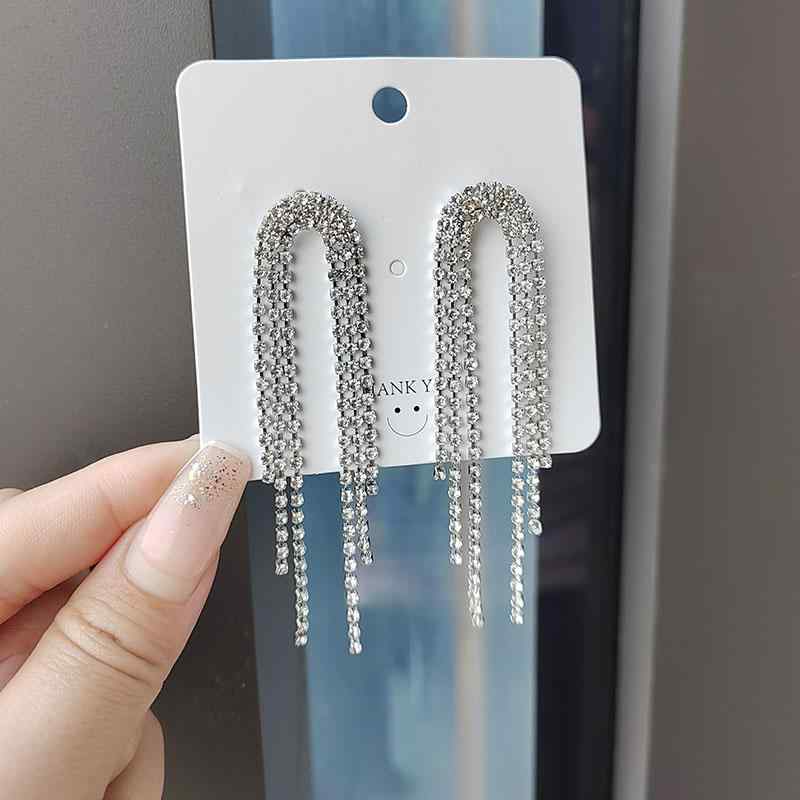ピアス レディース かわいい S925 シルバー ニードル フル ロング タッセル クロスボーダー 個性 ファッション アクセサリー ジュエリー