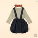 パンツ ベビー 赤ちゃん かわいい 韓国 子供 秋 男の子 女の子 長袖 コットン Tシャツ サスペンダー 大型 pp スカーフ セット