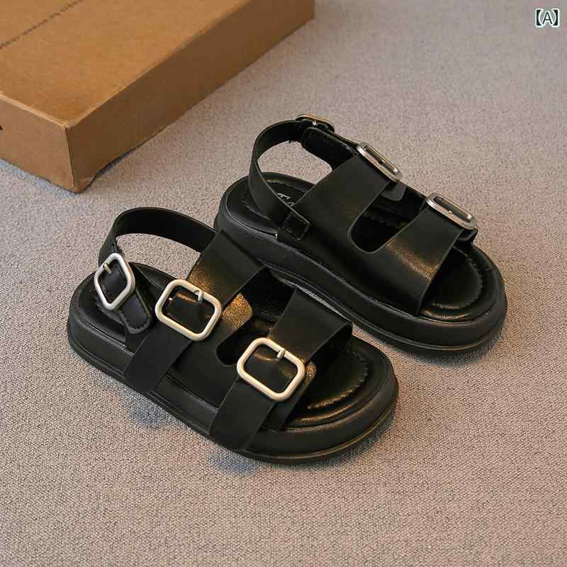 夏 カジュアル サンダル キッズ 子供 男の子 靴 女の子 ビーチ シューズ ソフト ソール 滑り止め 中大 ファッション