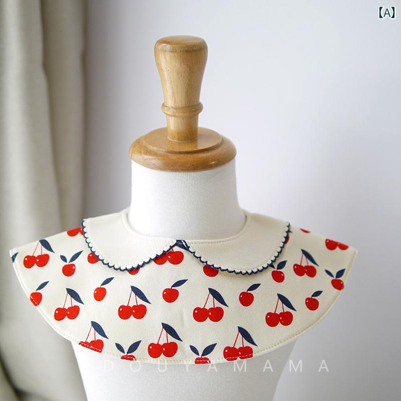 ベビー ナプキン 防水 女の子 赤ちゃん 三層 ラウンド 綿 無蛍光 360度 回転 スタイ 唾液 ナプキン ラ..