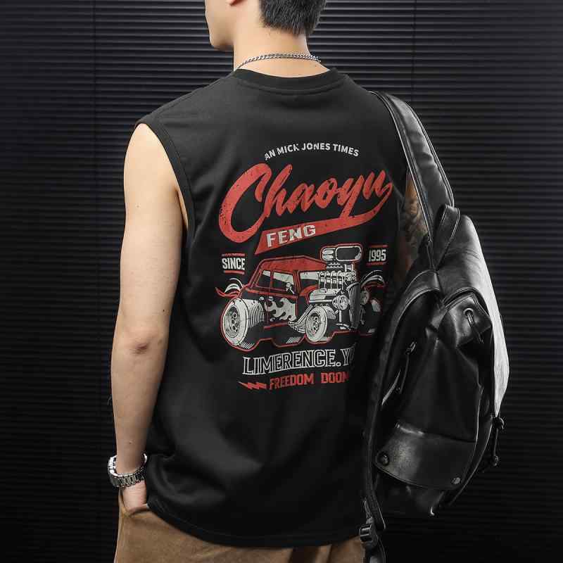 メンズ 夏 ゆったり スポーツ ベスト メンズ チョッキ ノースリーブ Tシャツ ストレッチ バスケットボ..