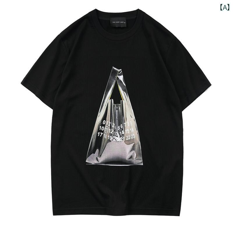メンズ レディース カジュアル 夏 T シャツ トップス 中国 注入 バッグ 半袖 カップル 着用 レイヤリング