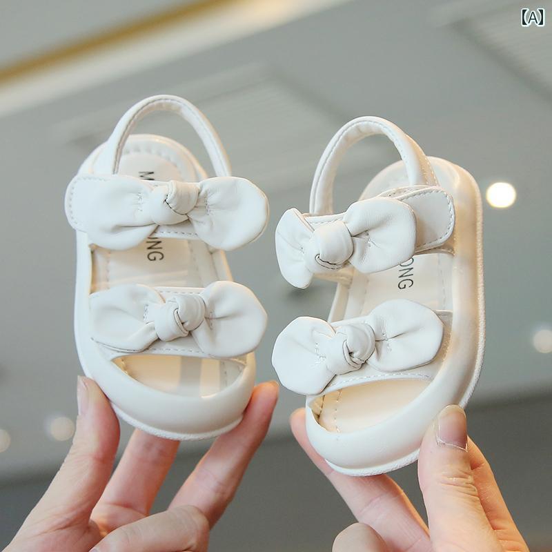 夏 サンダル キッズ 女児 赤ちゃん ベビー シューズ ソフト ソール 女の子 プリンセス 子供 滑りにくい..