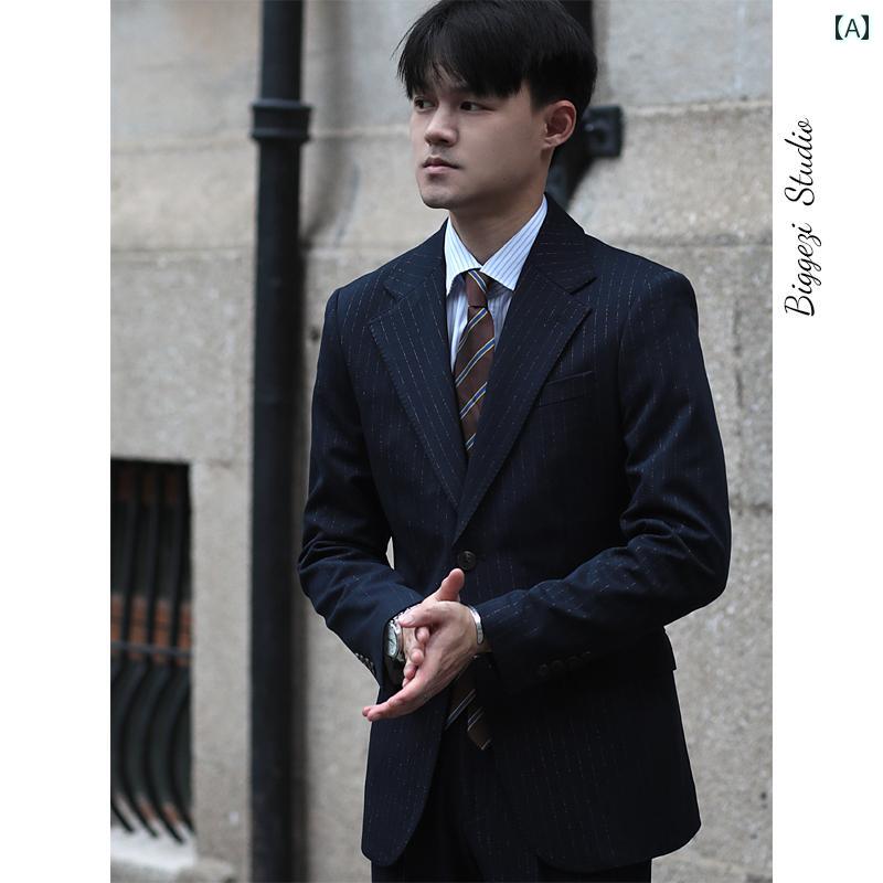 メンズ スーツ ジャケット パンツ おしゃれ スタイリッシュ イタリア ダブルブレスト ヤッピー スリムフィット ドット ストライプ ウェディング ビジネス