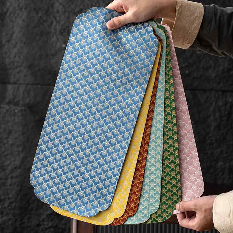 テーブルクロス ランチョンマット 茶布 防水 食器 シート 雑貨 小物 装飾品 配膳品 道具 レトロ