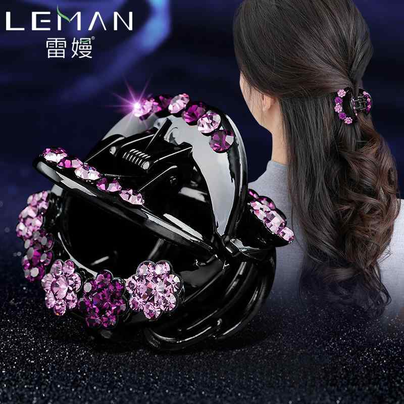 ヘアアクセサリー エレガント 髪飾り ワニワニ 精巧 ハーフヘア クリップドリル クリップ ラインストー..