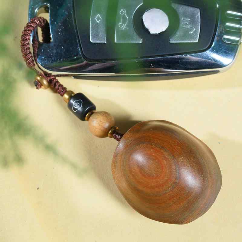 ペンダント 中国風 アクセサリー レトロ 緑 白檀 無地 亀 甲羅 リッチ アーマー 角木 彫刻 ハンドル キーホルダー 木 おもちゃ ピース