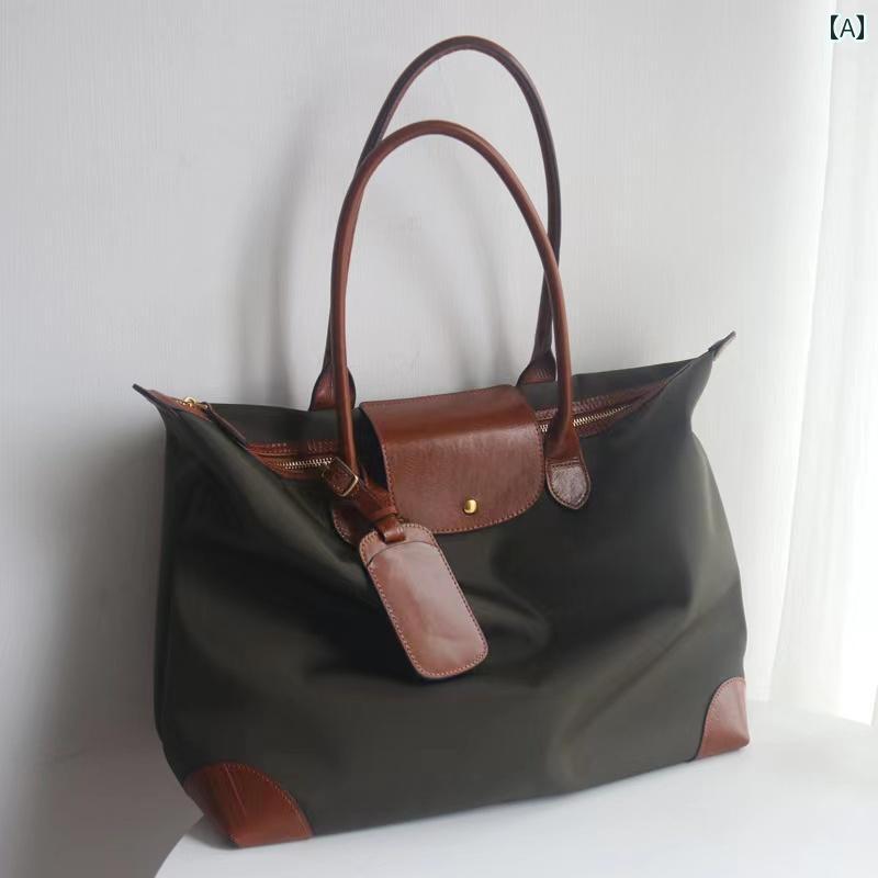 ボストンバッグ 多 オールシーズン 通 オックスフォード 布 ファースト グレーン 牛革 通勤 ポータブル ワンショルダー 革大容量 トラベル バッグ