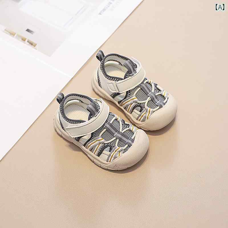 ベビー キッズ シューズ 夏 スポーツ カジュアル サンダル 滑りにくい 通気性 ソフトソール メンズ レ..