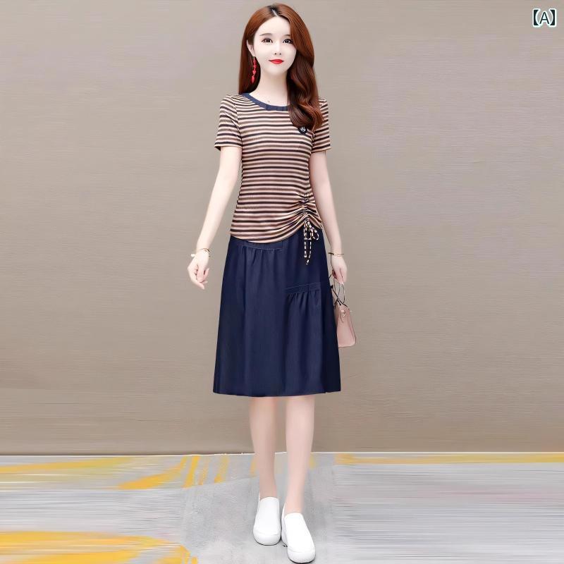 レディース ファッション 涼感素材 セットアップ カジュアル スカート 綿麻 ドレス デイリー 夏 軽量 ..