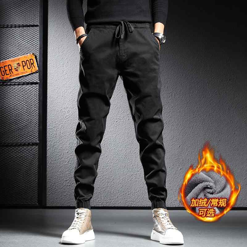 パンツ メンズ フリース カジュアル 冬用 厚手 綿 ワークパンツ 作業 ズボン アウトドア ブーツ 黒 ロング