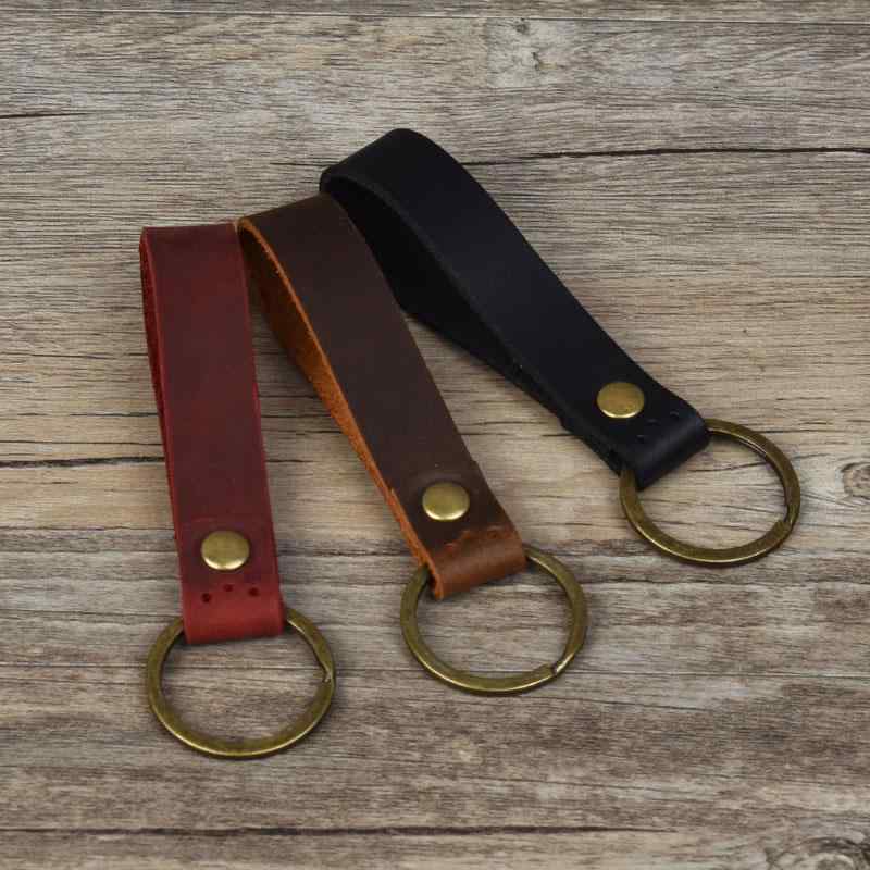キーリング キーホルダー レトロ 牛革 鍵 車 シンプル 雑貨 レトロ 牛革小物 メンズ レディース