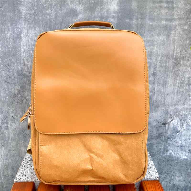 小物 おしゃれ レトロ 無地 優しい クラフト紙 バック パック コンピュータバック バックパック スクール バッグ レトロ シンプル 学生 軽量