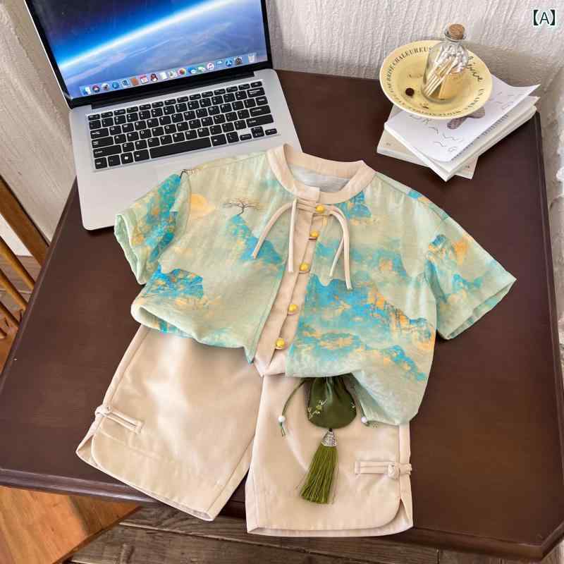 子供服 民族衣装 かわいい キッズ 子供 唐服 学校 小 中学生 漢服 中国 夏 アンティークスタイル 男の子 秋 衣装 披露