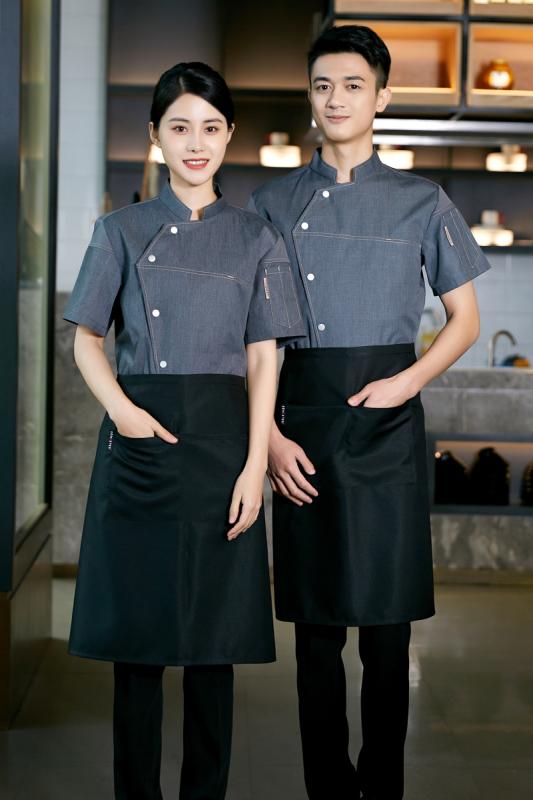 厨房 ユニフォーム 制服 作業着 おしゃれ ファッション 業務 シェフ メンズ レディース メンズ レディース兼 半袖 夏 レストラン ホテル 通気性 セット 大きめサイズ