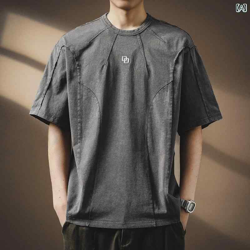 Portugal （Clubs） - Tシャツ おしゃれ メンズ 半袖 夏 ストリート アメリカン カジュアル 紳士服 メンズ ゆったり トップス レトロ ラウンドネック シンプル