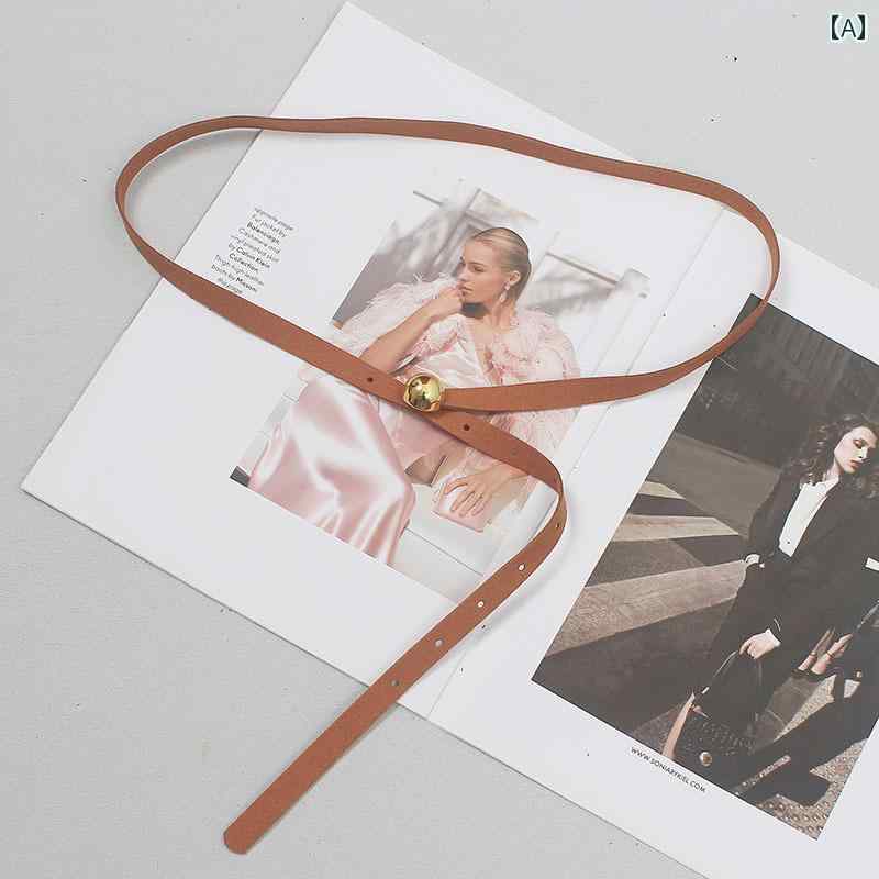 ファッション ベルト 金属 ラウンド バックル スカート パンツ ガール アクセサリー レディース