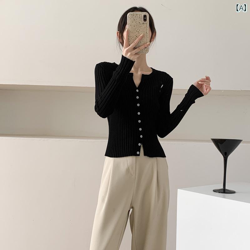 レディース 夏 ファッション スリムフィット ボタン 冷感 薄手 ニットカーディガン 長袖 日焼け防止 快適 シャツ トップス 女性