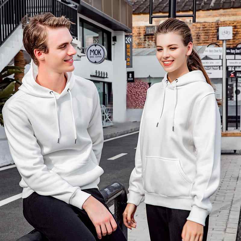 パーカー シンプル スウェットシャツ 同窓会 作業着 秋冬 フード 服 5 無地 コットンブレンド