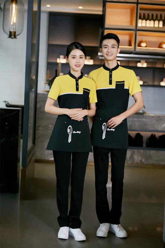 ユニフォーム 制服 作業着 おしゃれ ファッション 業務 レストラン 半袖 レディース メンズ メンズ レ..