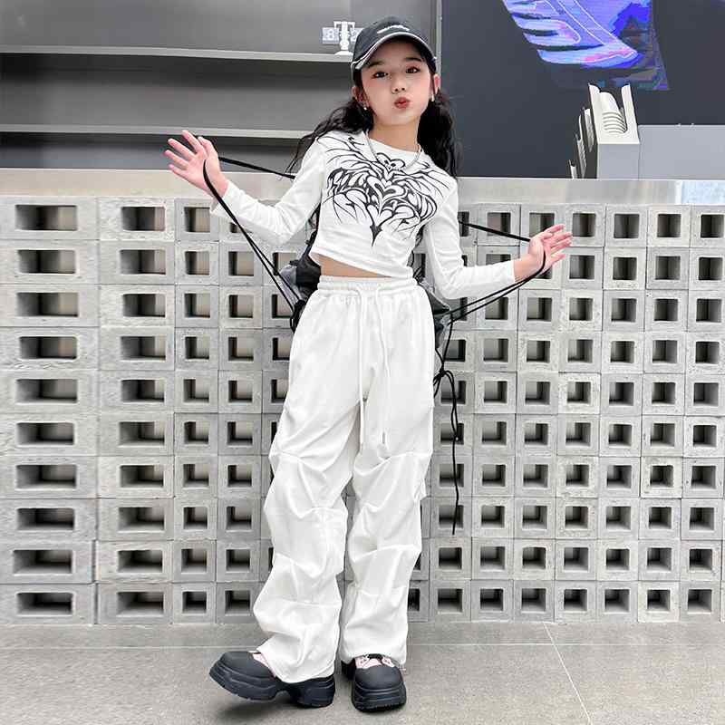 子供服 女の子 Tシャツ へそ出し パンツ 夏 コスチューム バンド ダンス ヒップホップ ストリート系 パ..