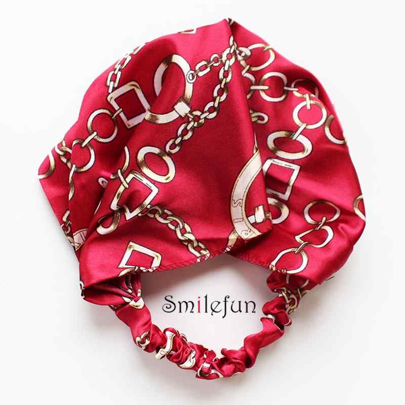 アメリカ サテン ワイドヘッドバンド エスニック ヘッド ドレス ターバン ヘアキャップ レディース