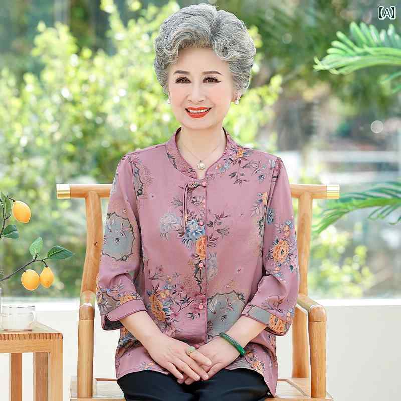 Other - 夏服 ワイシャツ レディース 七分袖 シャツ 上品 きれいめ アウトドア ゆったり 爽やか 花柄 涼しい