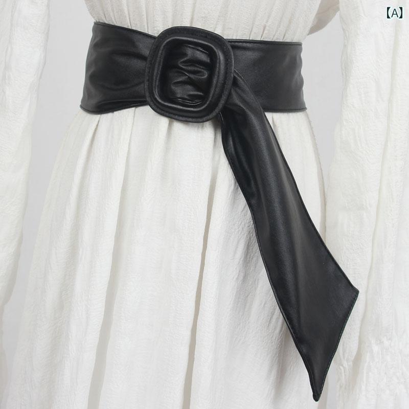 ベルト ウエストマーク レディース スカート ズボン 大きめサイズ 幅広 ファッション おしゃれ コート ..