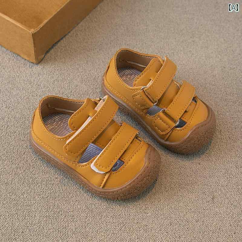 Casual Shoes - 夏 ベビー サンダル 子供 靴 幼児 男の子 ガールズ 包頭 ビーチ シューズ ソフト ソール
