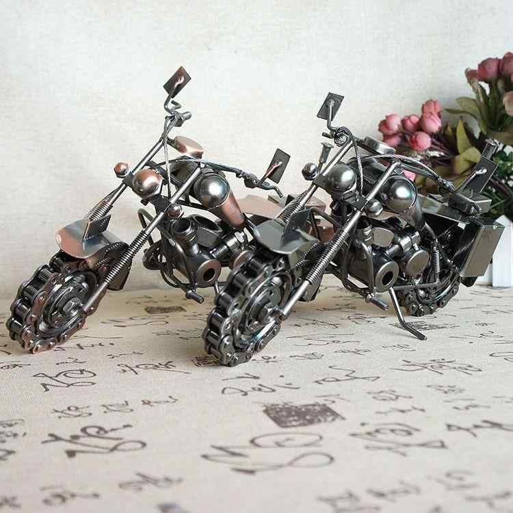 インテリア 小物 置物 オーナメント ディスプレイ 室内装飾 オフィス 書斎 キャビネット 寝室 おしゃれ レトロ オートバイ アイアン バイク