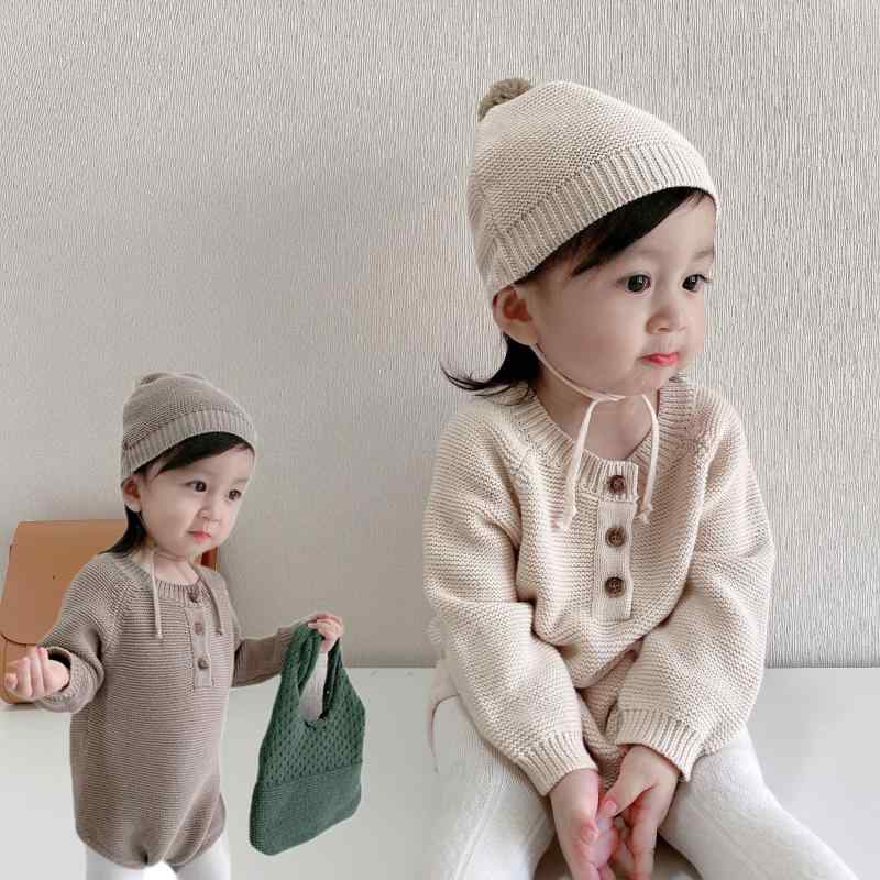 ベビー服 ロンパース ジャンプスーツ 冬 ニット 暖かい 女児 秋冬 かわいい キュート ギフト ベビー品 ..