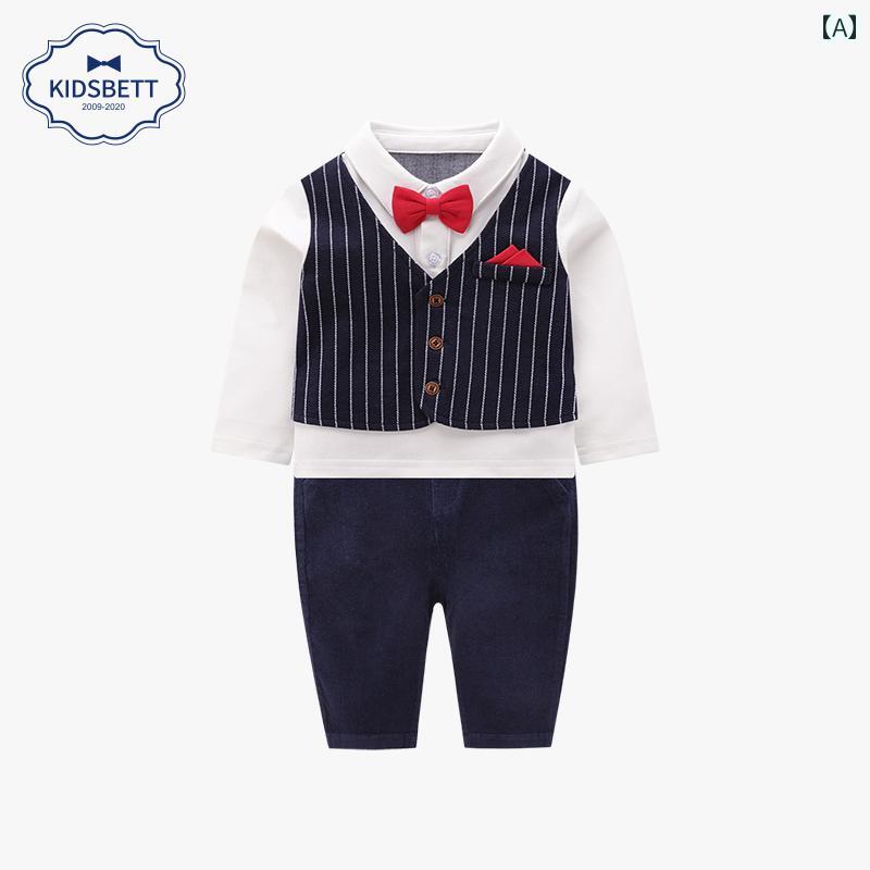 ドレス ベビー キッズ セットアップ かわいい 幼児服 美 天 春秋 ボーイ 紳士 ベスト スーツ ウィークエンド 1歳 服