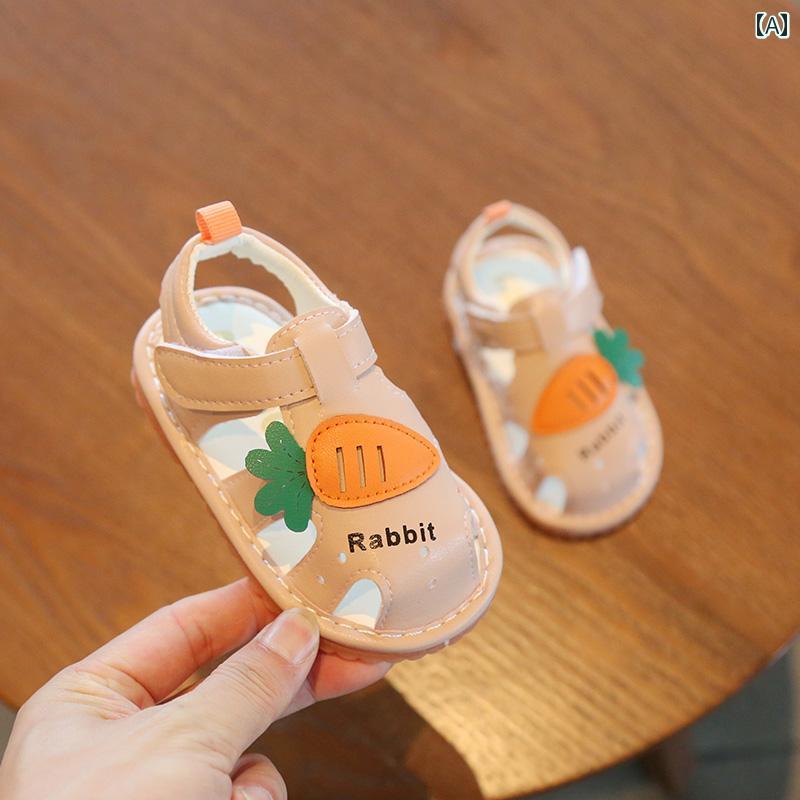 サンダル ベビー キッズ シューズ キャロット 滑り防止 夏 ソフト 赤ちゃん 幼児 ビーチ 靴 通気性 快適 メンズ レディース兼
