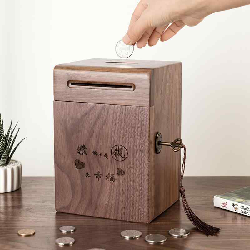 大人 貯金箱 家庭 ロック セキュリティ ユニーク 幸運呼び込む レトロ エスニック