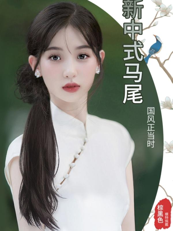 ウィッグ おしゃれ ポニーテール レディース チャイナ風 漢服 レトロ 三つ編み 中華 レトロ 低ポニーテール チャイナ ヘアアクセサリー 低ポニーテール