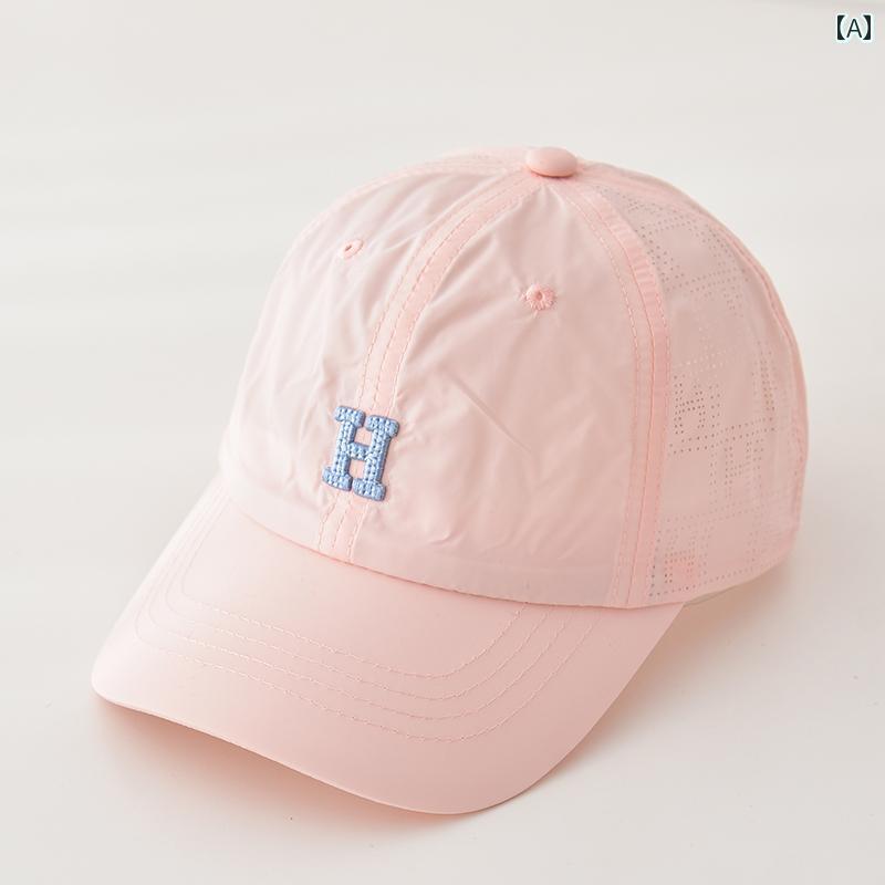 ベースボールキャップ 子供 夏 薄手 レター キャップ ベビー 帽子 日よけ 男の子 女の子 日焼け防止 ア..