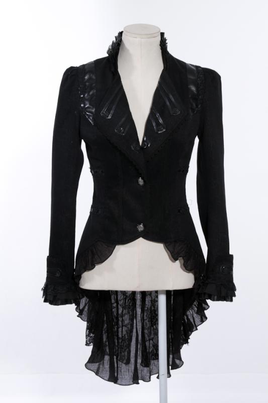 ファッション トップス カットソー ジャケット スーツ レディース パンク タキシード インダストリアル レトロ スリム フィット イレギュラー レディース