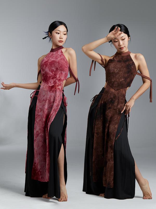 レディース ダンス 華やか ユニーク チャイナ風 チャイナドレス エレガント 衣装 レトロ 舞踊 衣装 ホ..