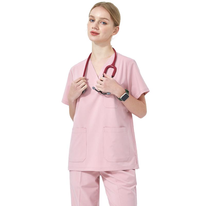 レディース メディカル クリニック ウェア 速乾 手洗い 服 ストレッチ レディース 半袖 ドクター 手術室 白衣 医療 スーツ