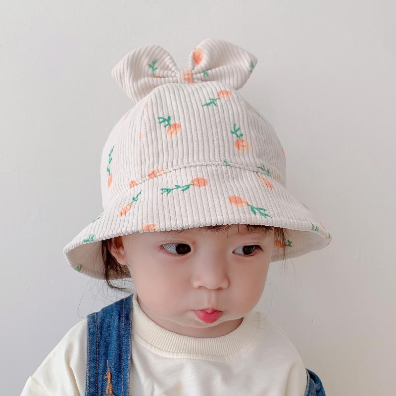 帽子 リボン ベビー 赤ちゃん 新生児 かわいい フォト撮影 女の子 春秋 韓国 バケット ハット 暖かい ..