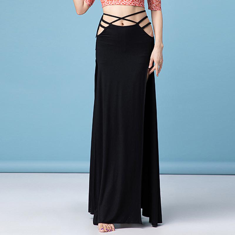 ベリーダンス ロング スカート新 魅惑 オリエンタル 黒 ダンス 服 練習服 レディース パフォーマンス ..